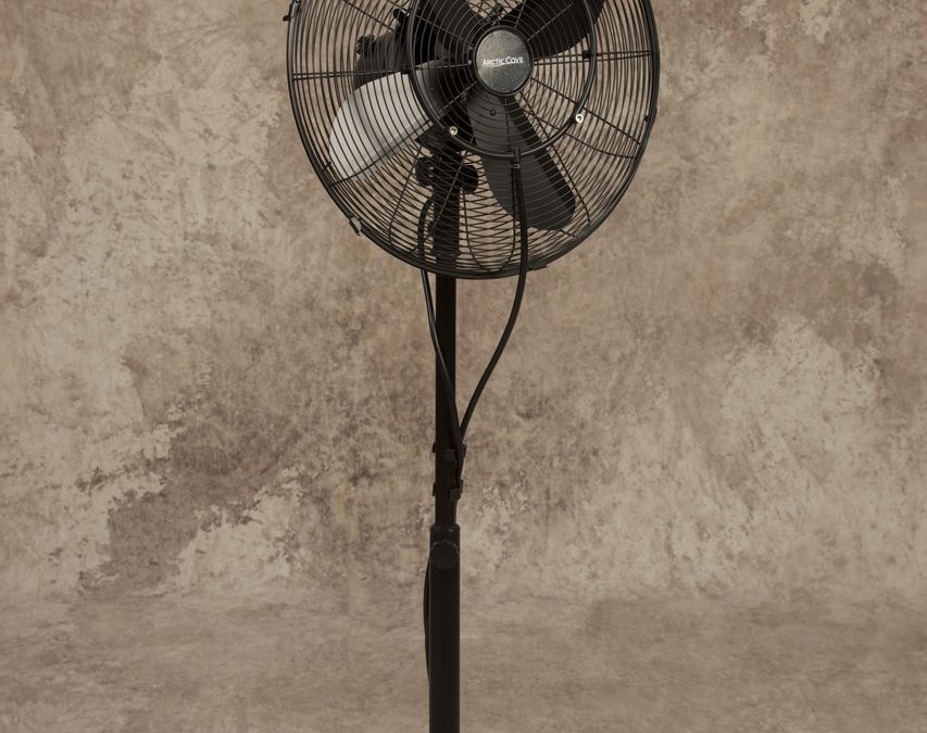 Black 14” Pedestal Misting Fan