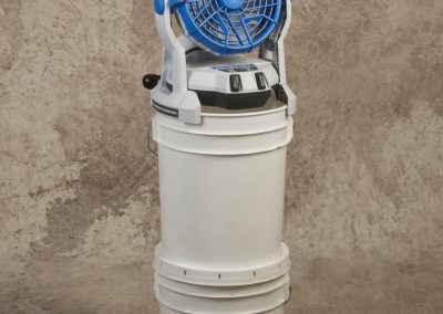 Self Contained Battery Powered Misting Fan