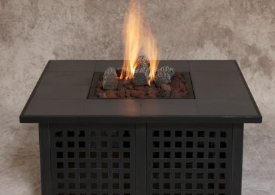 Large Grey Slate Propane Fire Pit